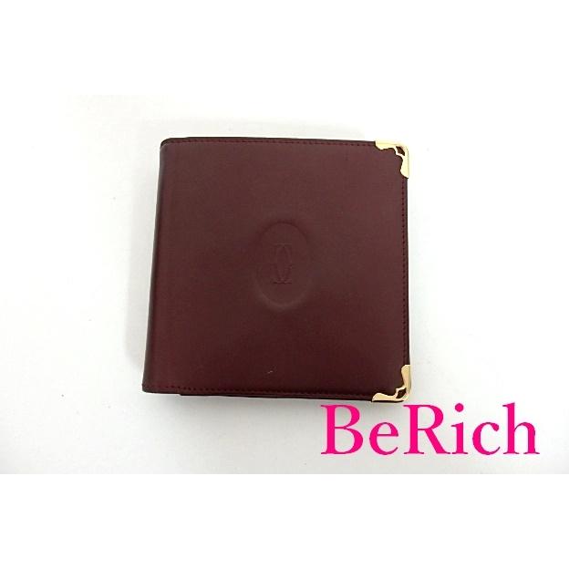 12月スーパーsale 15 Off Cartier カルティエ メンズ 中古 Bs2163 ウォレット コンパクト ロゴ 金具 ゴールド レザー ボルドー ライン マスト 二つ折り財布 二つ折り財布 Www Collectiviteslocales Fr