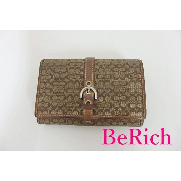 コーチ Coach 財布 二つ折り財布 ソーホー ミニ シグネチャー カーキ キャンバス レザー ロゴ 中財布 ミディアム コンパクト 中古 Bs2261 Bs2261 ビーリッチヤフー店 通販 Yahoo ショッピング