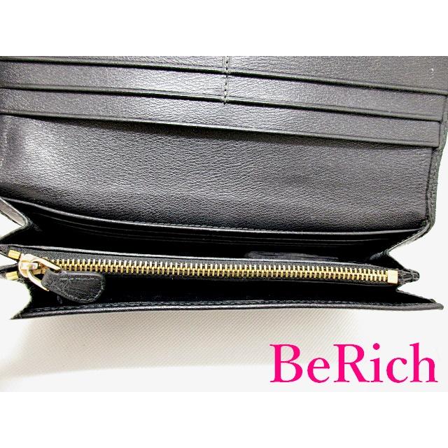 LOEWE（ロエベ） 長財布 アナグラム ボタン 黒 ブラック レザー ロゴ