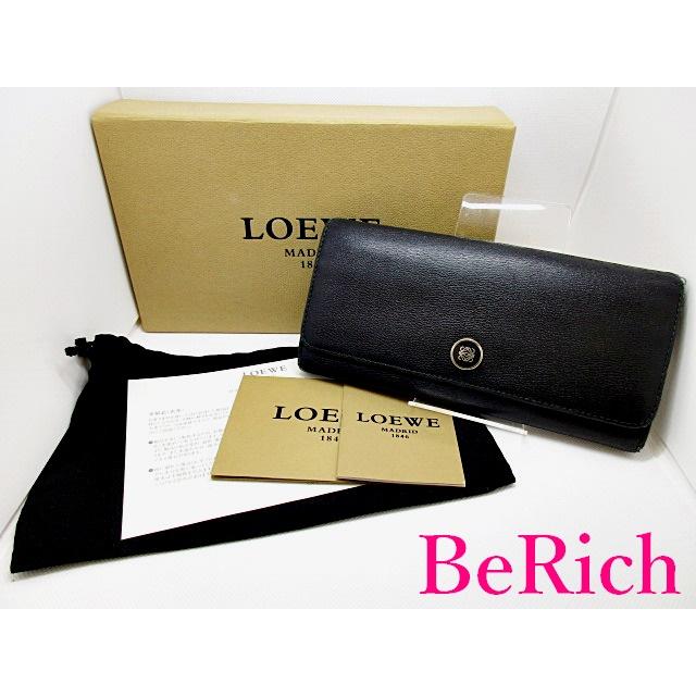 【LOEWE】ロエベ アナグラム メンズ 長財布 LOEWE（ロエベ） 長財布 アナグラム ボタン 黒 ブラック レザー ロゴ