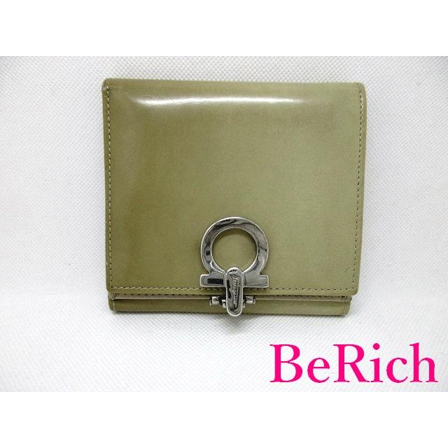 GANCINI サルヴァトーレ フェラガモ Ferragamo Wホック 二つ折り財布  