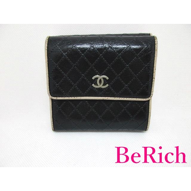 シャネル CHANEL Wホック 二つ折り財布 A33910 ビコローレ ココマーク 黒 ブラック レザー CC ロゴ コンパクト ウォレット  【中古】 bs2916 : bs2916 : ビーリッチヤフー店 - 通販 - Yahoo!ショッピング