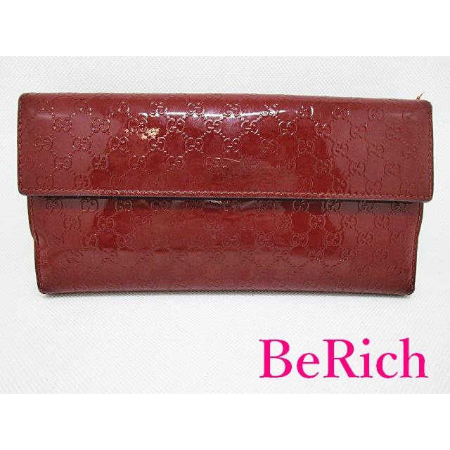 GUCCI エナメル 赤長財布 GG グッチ チャーム ハート レッド