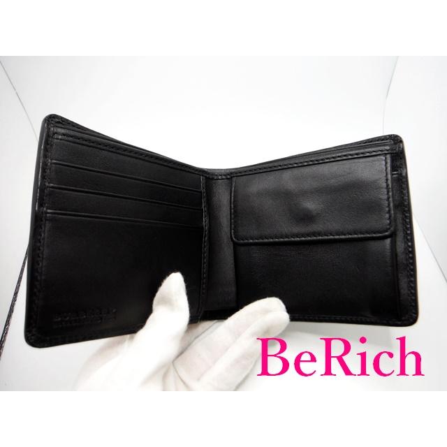 バーバリー 二つ折り 財布 黒 ブラック PVC レザー チェック メンズ BURBERRY 【中古】 bs3061 | BURBERRY | 02