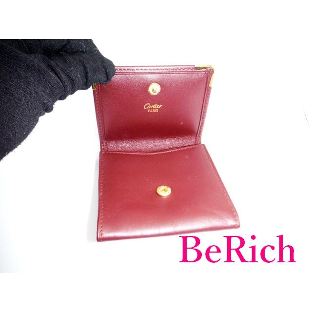 カルティエ Cartier コインケース マスト ライン 小銭入れ ボルドー レザー ロゴ 財布 コンパクト ウォレット  【中古】 bs3153 | Cartier | 02