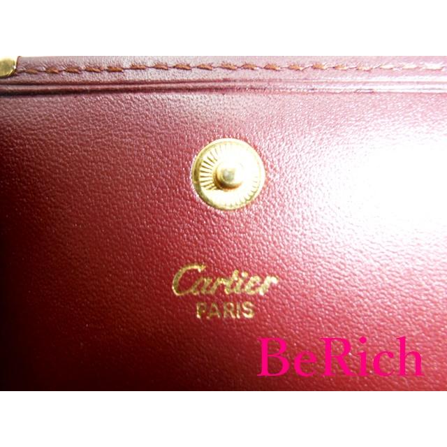 カルティエ Cartier コインケース マスト ライン 小銭入れ ボルドー レザー ロゴ 財布 コンパクト ウォレット  【中古】 bs3153 | Cartier | 06
