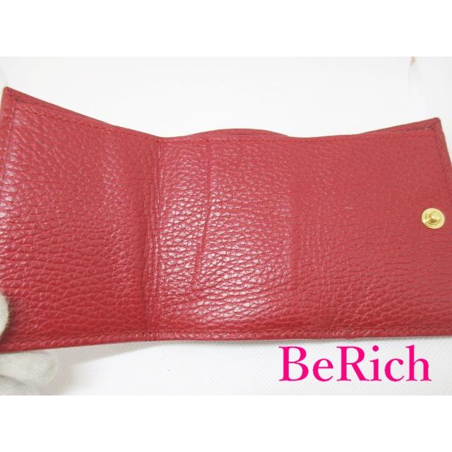 GG グッチ GUCCI 三つ折り財布 523277 赤 レッド プチ マーモント