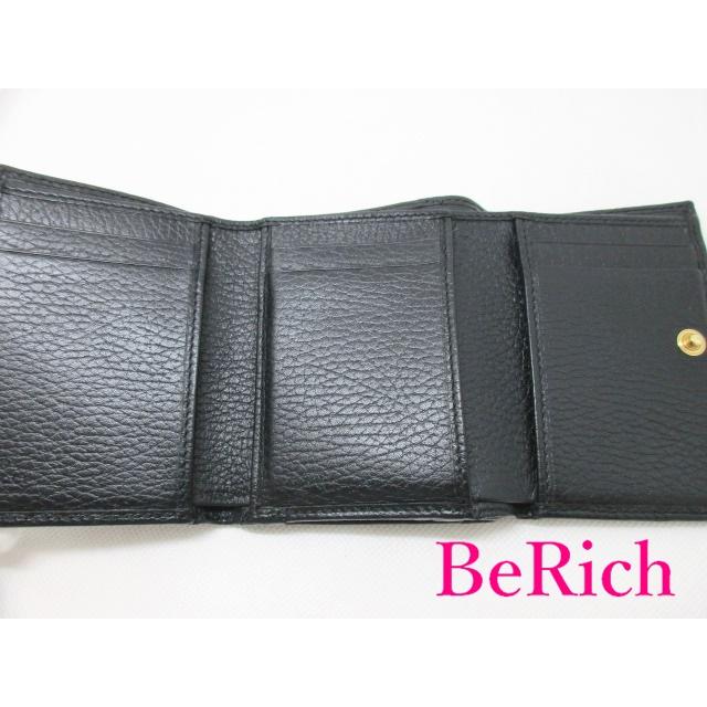 GG グッチ GUCCI Wホック 三つ折り 財布 マーモント ロゴ 474746 黒