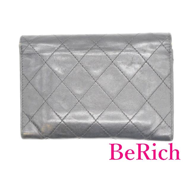 CHANEL シャネル 二つ折り 財布 A26722 カンボン ライン 黒