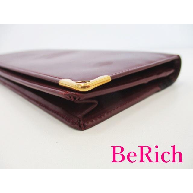 カルティエ Cartier  長財布 札入れ  ボルドー レザー ゴールド 金具 ロゴ  ２つ折り ロング ウォレット 【中古】bs3346 | MUST DE CARTIER | 06