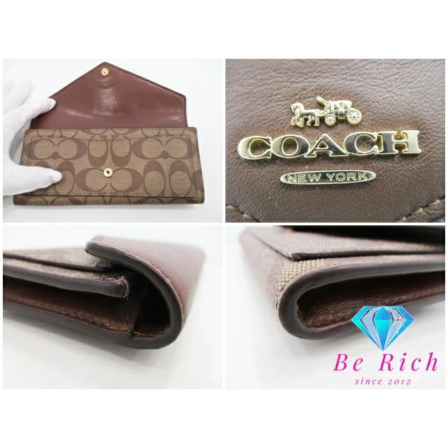 COACH（コーチ） 二つ折り財布 長財布 シグネチャー エンベロープ 3034