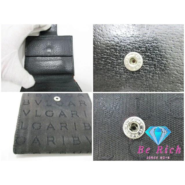 BVLGARI（ブルガリ） BVLGARI Wホック 二つ折り 財布 ロゴマニア