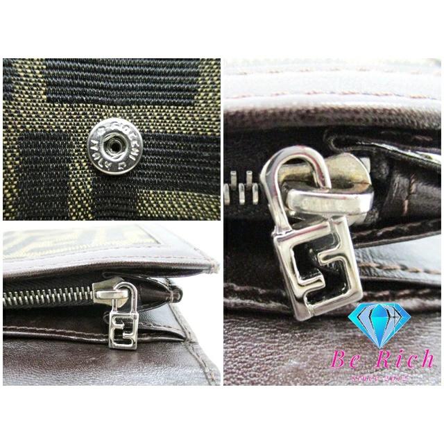 FENDI（フェンディ） 二つ折り 長財布 ズッカ ブラウン 茶 キャンバス