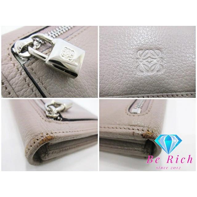 LOEWE（ロエベ） 二つ折り 長財布 481403 アナグラム グレージュ