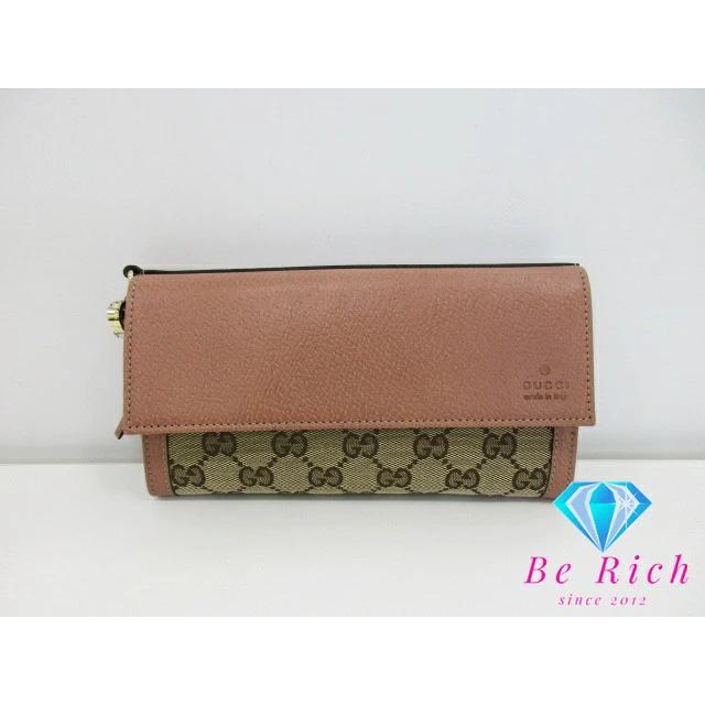 GUCCI（グッチ） 美品 二つ折り 長財布 323396 GG キャンバス 茶