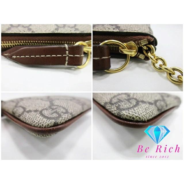 OLD GUCCIGGスプリーム ケース 小銭入れ キーリング付属 GG 美品 グッチ GUCCI キーリング付 コインケース 小銭入れ 447964