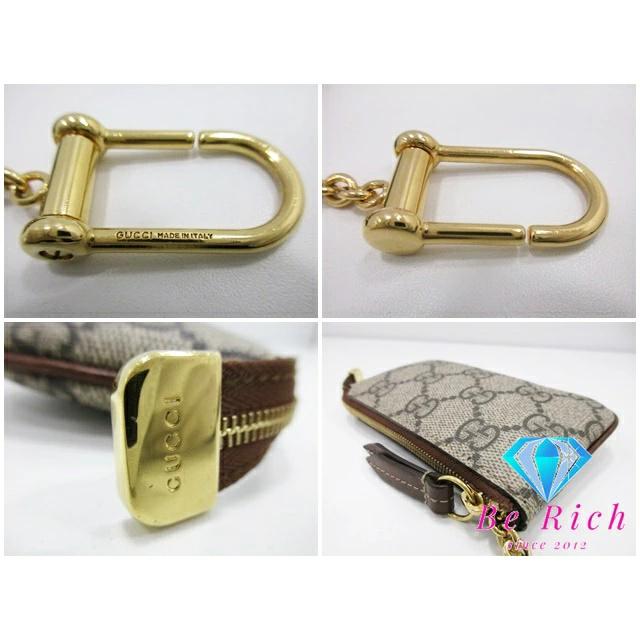 OLD GUCCIGGスプリーム ケース 小銭入れ キーリング付属 GG 美品 グッチ GUCCI キーリング付 コインケース 小銭入れ 447964