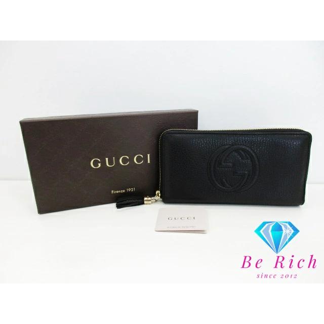 GG 美品 グッチ GUCCI ラウンド ファスナー 長財布 282413 ソーホー 