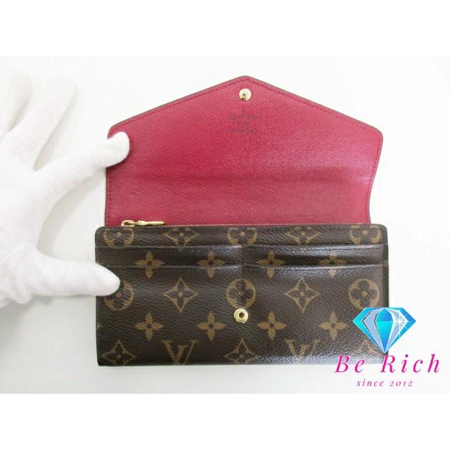 ルイ・ヴィトン LOUIS VUITTON ポルトフォイユサラ 二つ折り長財布 財布 PVC モノグラム フューシャ レディース ブラウン系 / ピンク系 M62234 【中古】 LOUIS VUITTON - ルイ・ヴィトン LOUIS VUITTON ポルトフォイユサラ 二