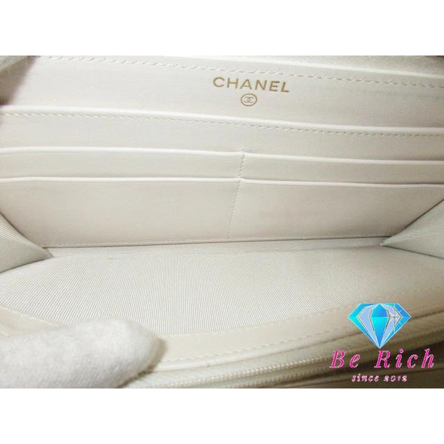 CHANEL（シャネル） マトラッセ 二つ折り財布 ラウンド ジップ 長財布