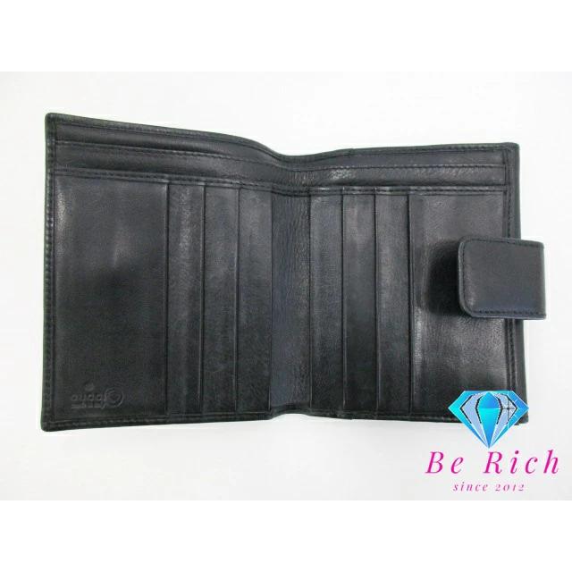 GUCCI（グッチ） GUCCI Wホック 二つ折り財布 94272 G ロゴ 黒