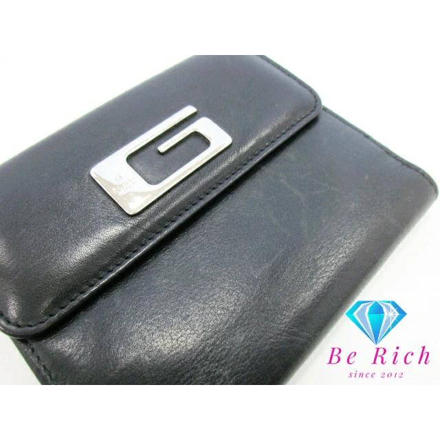 GUCCI（グッチ） GUCCI Wホック 二つ折り財布 94272 G ロゴ 黒