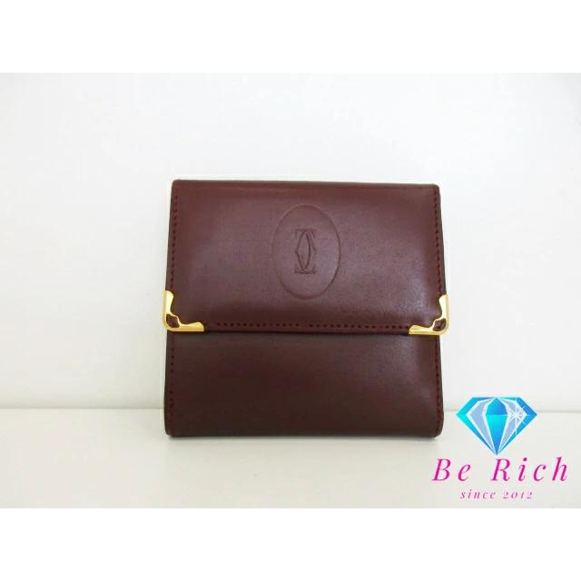 MUST DE CARTIER Cartier 三つ折り財布 がま口 小銭入れ マスト ドゥ