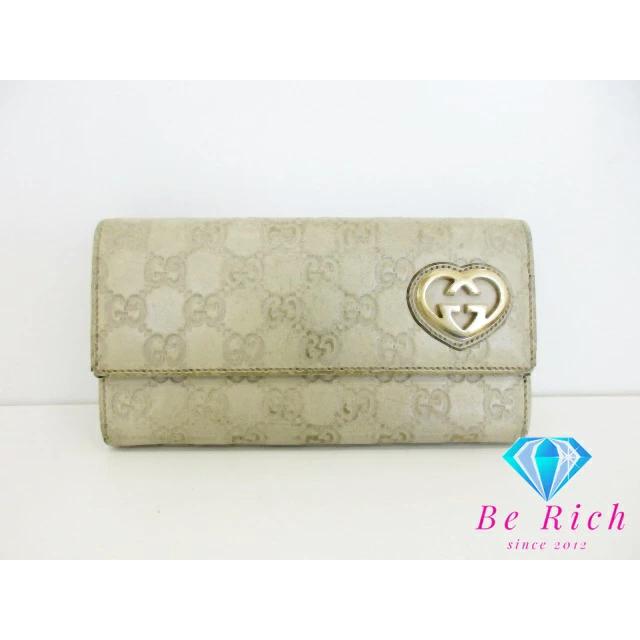 GG グッチ GUCCI シマ ラブリー ハート 二つ折り 長財布 251861 