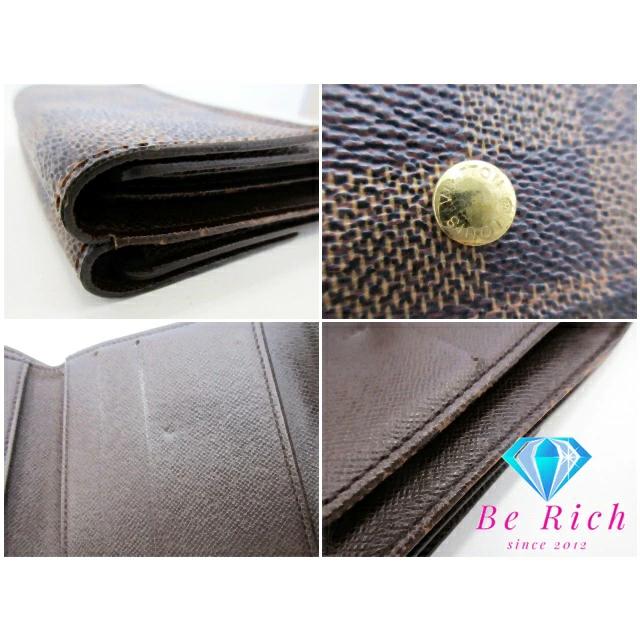 ルイヴィトン LOUIS VUITTON ダミエ エベヌ ダブルホックエリーズ N61652 二つ折財布 レディース 【mo】【中古】 LOUIS VUITTON（ルイ・ヴィトン） ルイ ヴィトン LOUIS VUITTON W
