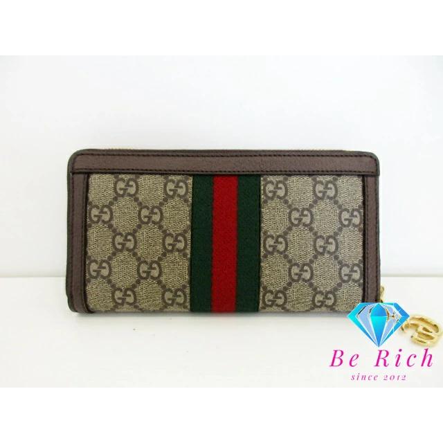 GUCCI（グッチ） 美品 ラウンド ファスナー 長財布 523154 オフィ