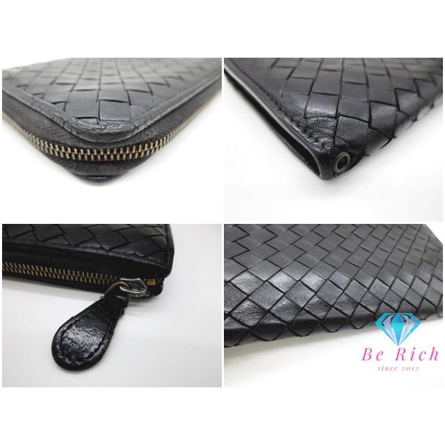 ボッテガヴェネタ　長財布　イントレチャート　114076 ダークブラウン BOTTEGA VENETA（ボッテガ・ヴェネタ） L字 ファスナー 長財布 114076