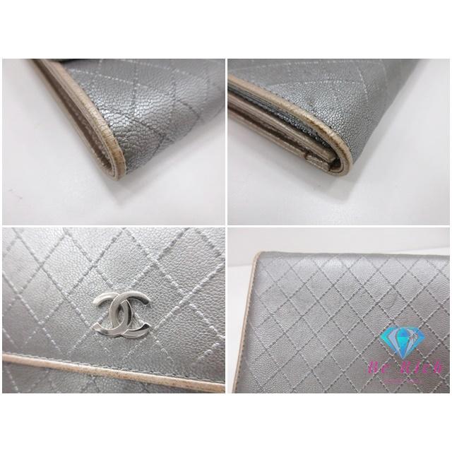 CHANEL（シャネル） 三つ折り財布 長財布 A33908 ビコローレ シルバー 