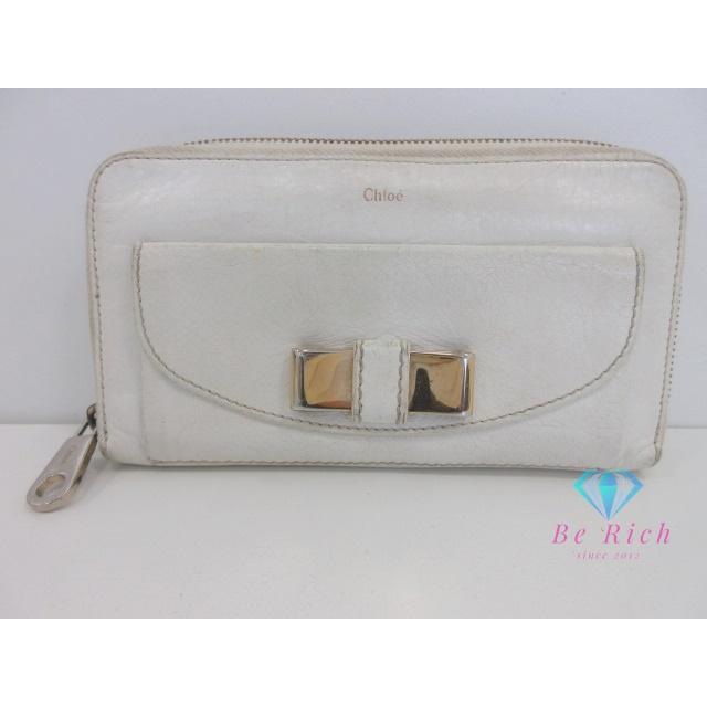 Chloe（クロエ） ラウンドファスナー 長財布 3P0501 リリィ 白 