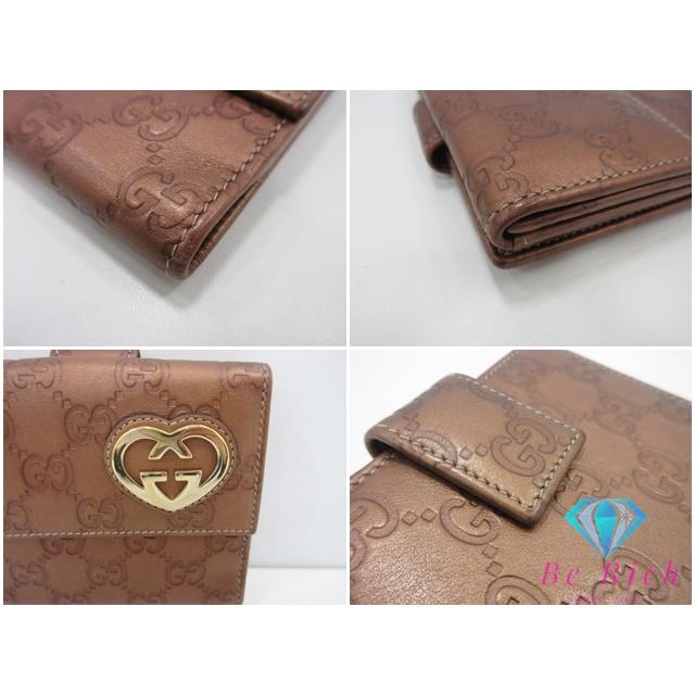 GUCCI（グッチ） GUCCI Wホック 二つ折り財布 245727 GG シマ ブロンズ
