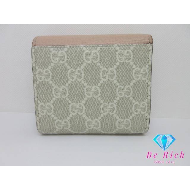 美品 現行 グッチ 2つ折り マーモント GG スプリーム 黒PVC バイカラー GUCCI（グッチ） ダブルG バイカラー スモール ウォレット GG