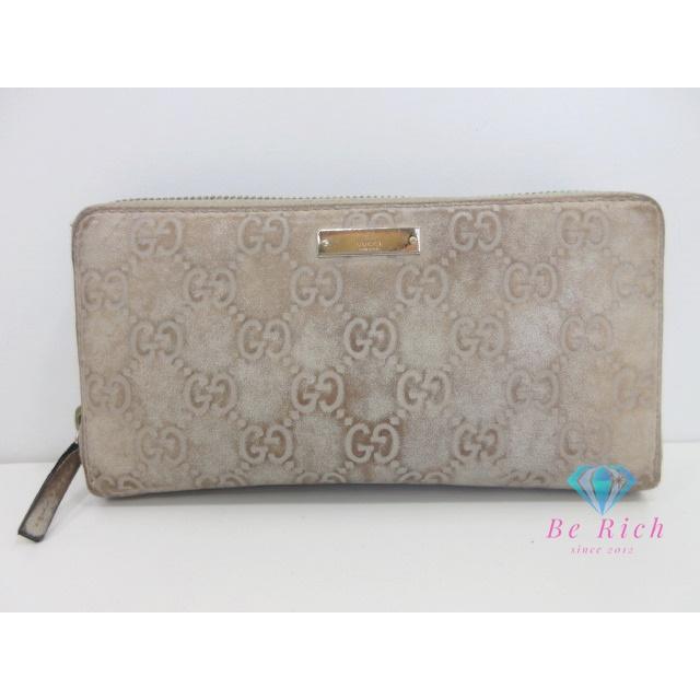 GUCCI（グッチ） ラウンド ファスナー 長財布 307980 GG シマ レザー