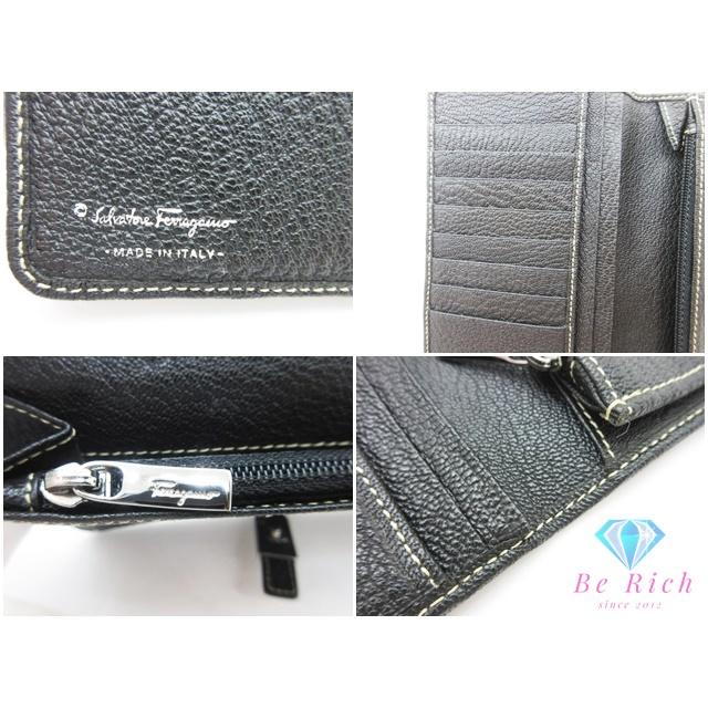 FERRAGAMO（フェラガモ） サルヴァトーレ 二つ折り 長財布 黒 ブラック