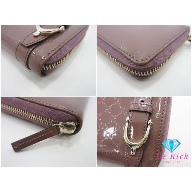 グッチ GUCCI パテントレザー 長財布 ラウンドファスナー 美品 GG GUCCI ラウンドファスナー 長財布 309758 マイクロ グッチ シマ