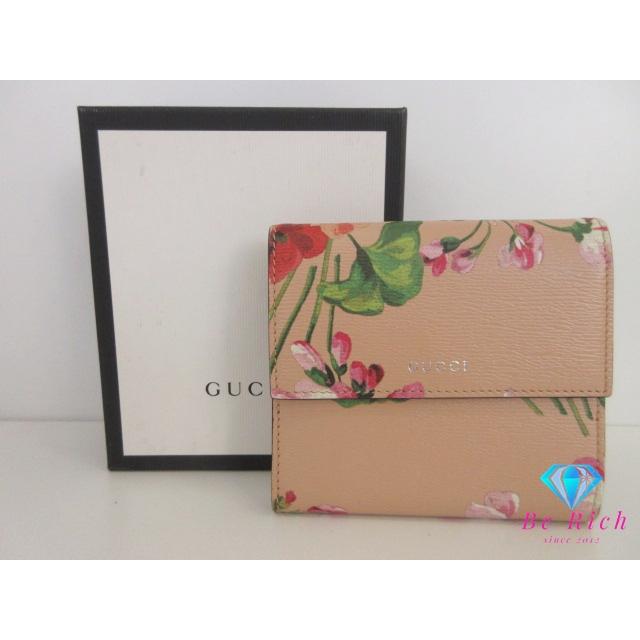 GG グッチ GUCCI Wホック 二つ折り 財布 410104 ブルームス 花柄