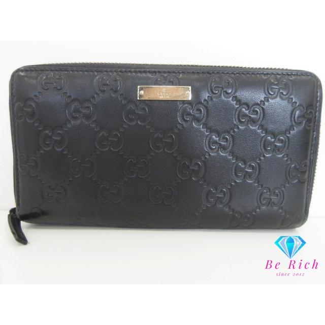 GUCCI（グッチ） ラウンド ファスナー 長財布 307980 GG シマ レザー 
