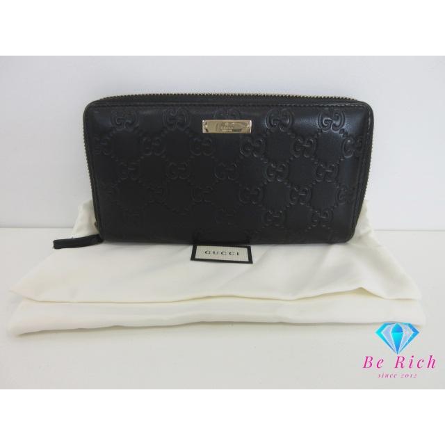 GUCCI（グッチ） ラウンド ファスナー 長財布 307980 GG シマ レザー 