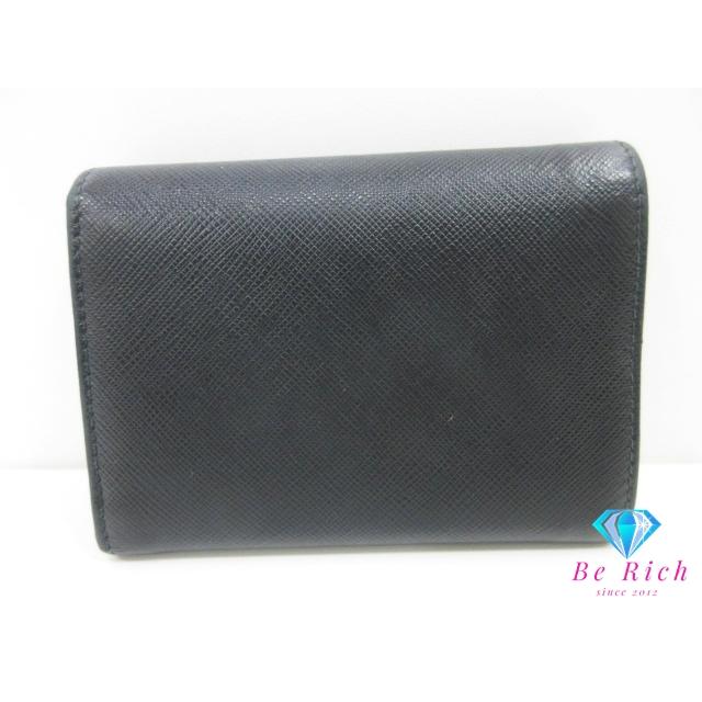 PRADA（プラダ） 三つ折り 財布 サフィアーノ レザー ブラック 黒