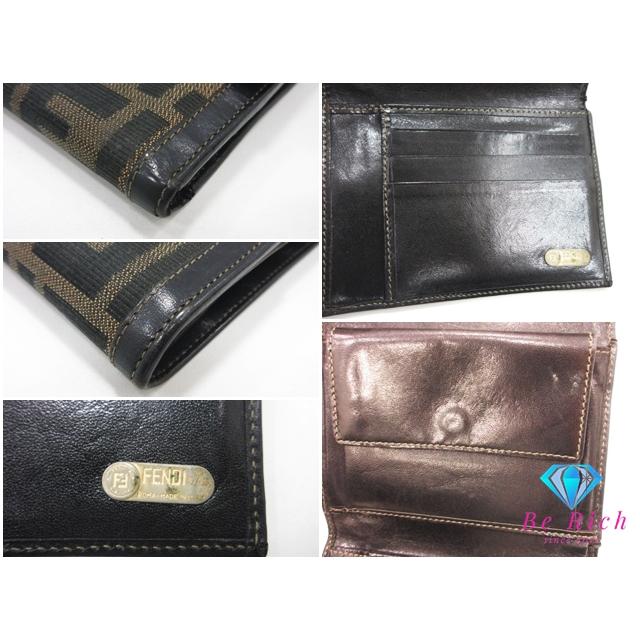 FENDI ズッカ柄 キャンバス 三つ折り財布 コンパクト財布 茶 フェンディ FENDI（フェンディ） 三つ折り財布 2270 30729 079 ズッカ ブラウン 茶