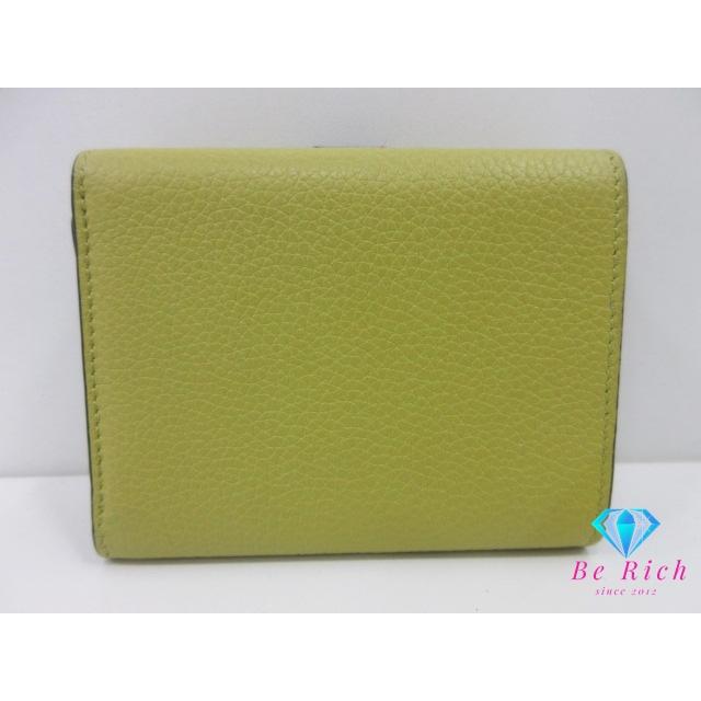 【50周年・美品】ロエベ トライフォールド 三つ折り財布 アナグラム イエロー LOEWE（ロエベ） 3つ折り財布 パファー アナグラム トライフォールド