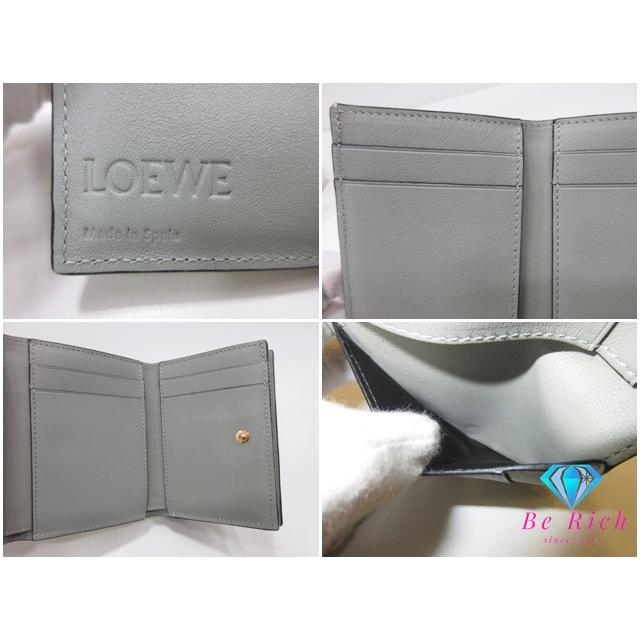 中古 ロエベ 三つ折り財布 レディース ブランド LOEWE アナグラム 