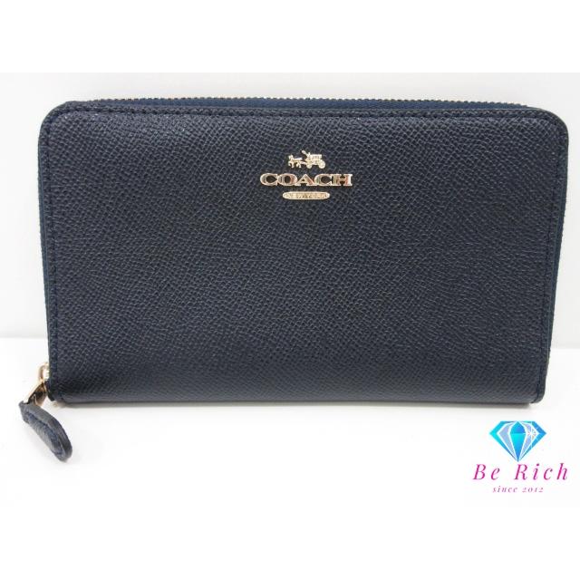 COACH シグネチャー ラウンドファスナー長財布 ネイビー COACH（コーチ） ラウンド ファスナー 長財布 58584 紺 ネイビー