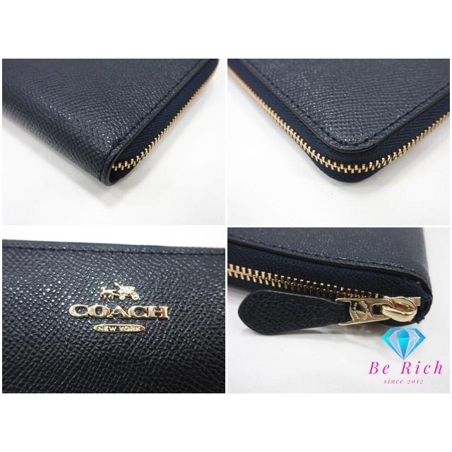 COACH（コーチ） ラウンド ファスナー 長財布 58584 紺 ネイビー