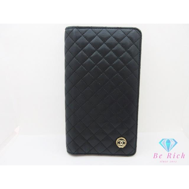 CHANEL（シャネル） マイクロ マトラッセ 二つ折り財布 長財布 黒