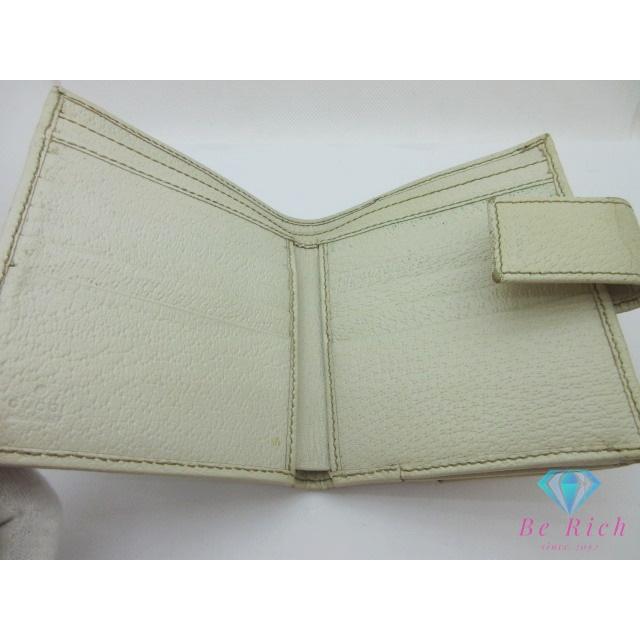 GUCCI（グッチ） Wホック 二つ折り財布 170369 レザー 白 アイボリー