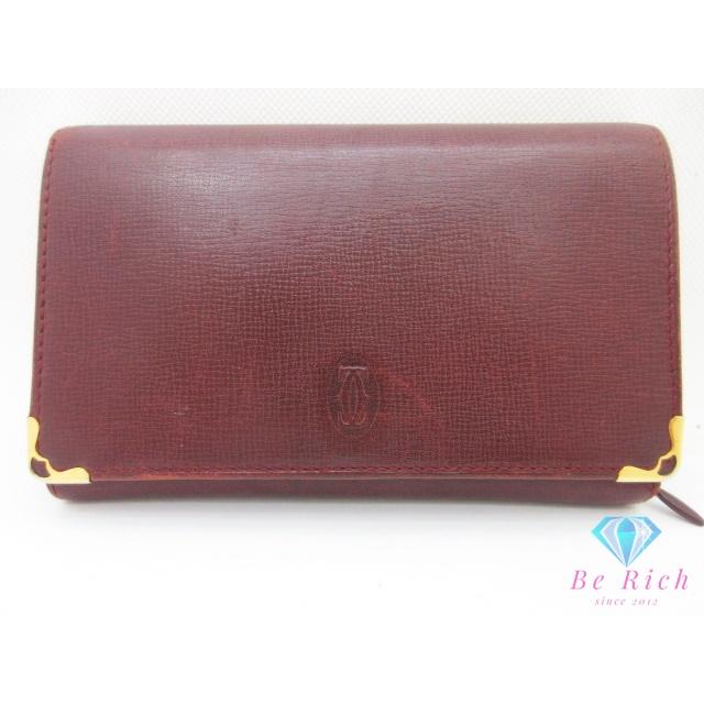MUST DE CARTIER カルティエ Cartier 二つ折り財布 マスト ボルドー
